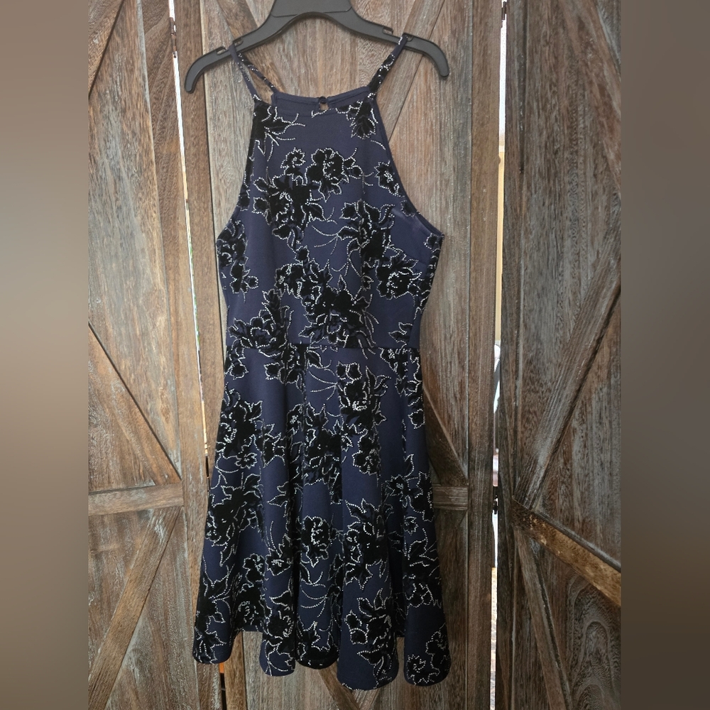 Max & Ash Navy Blue And Black, Sparkly Coctail Dress.